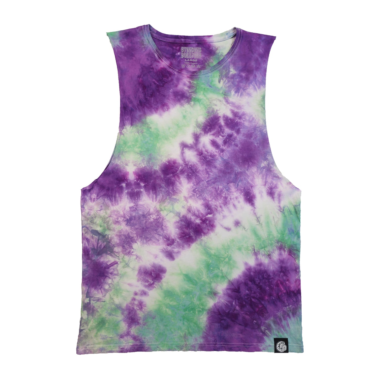 Seafoam & Pastel Purple Tie Dye Vest