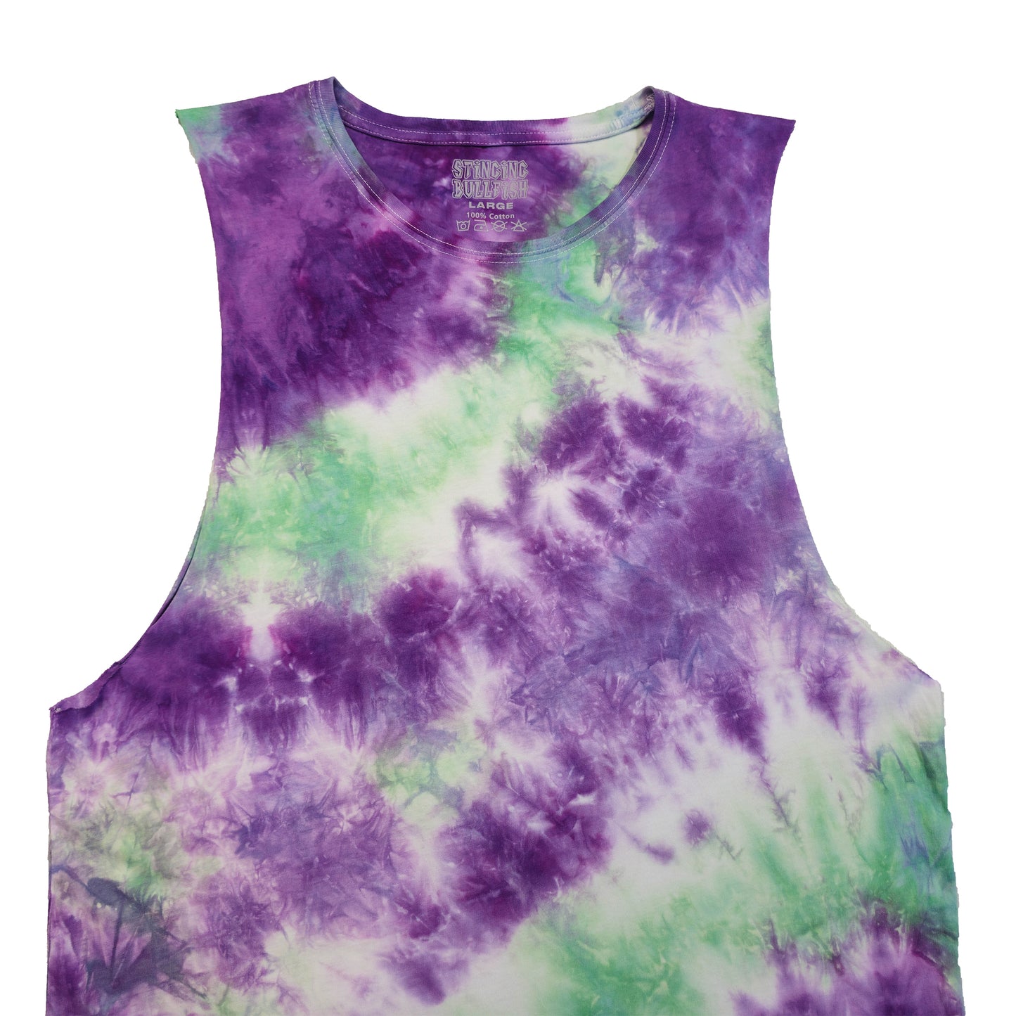 Seafoam & Pastel Purple Tie Dye Vest