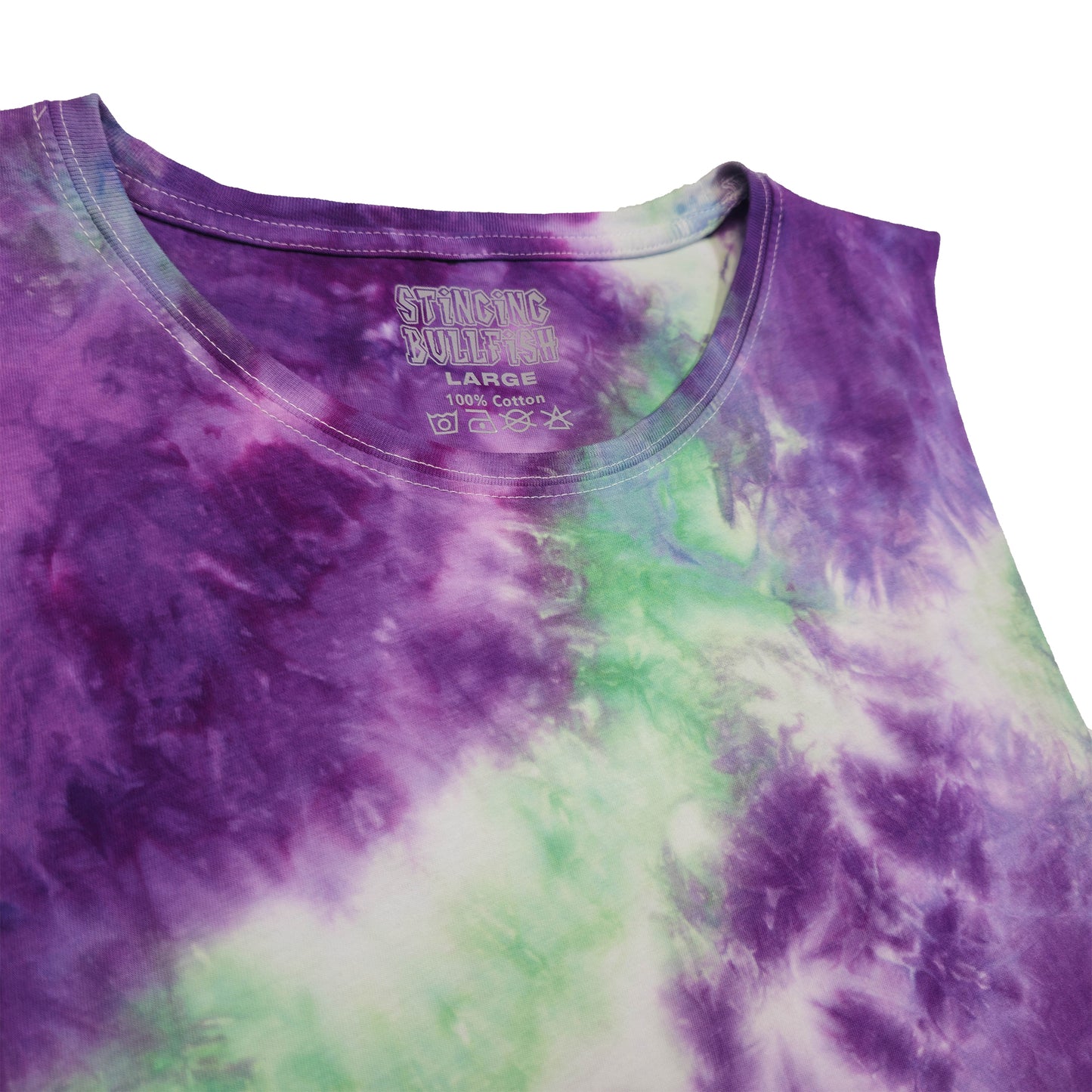 Seafoam & Pastel Purple Tie Dye Vest