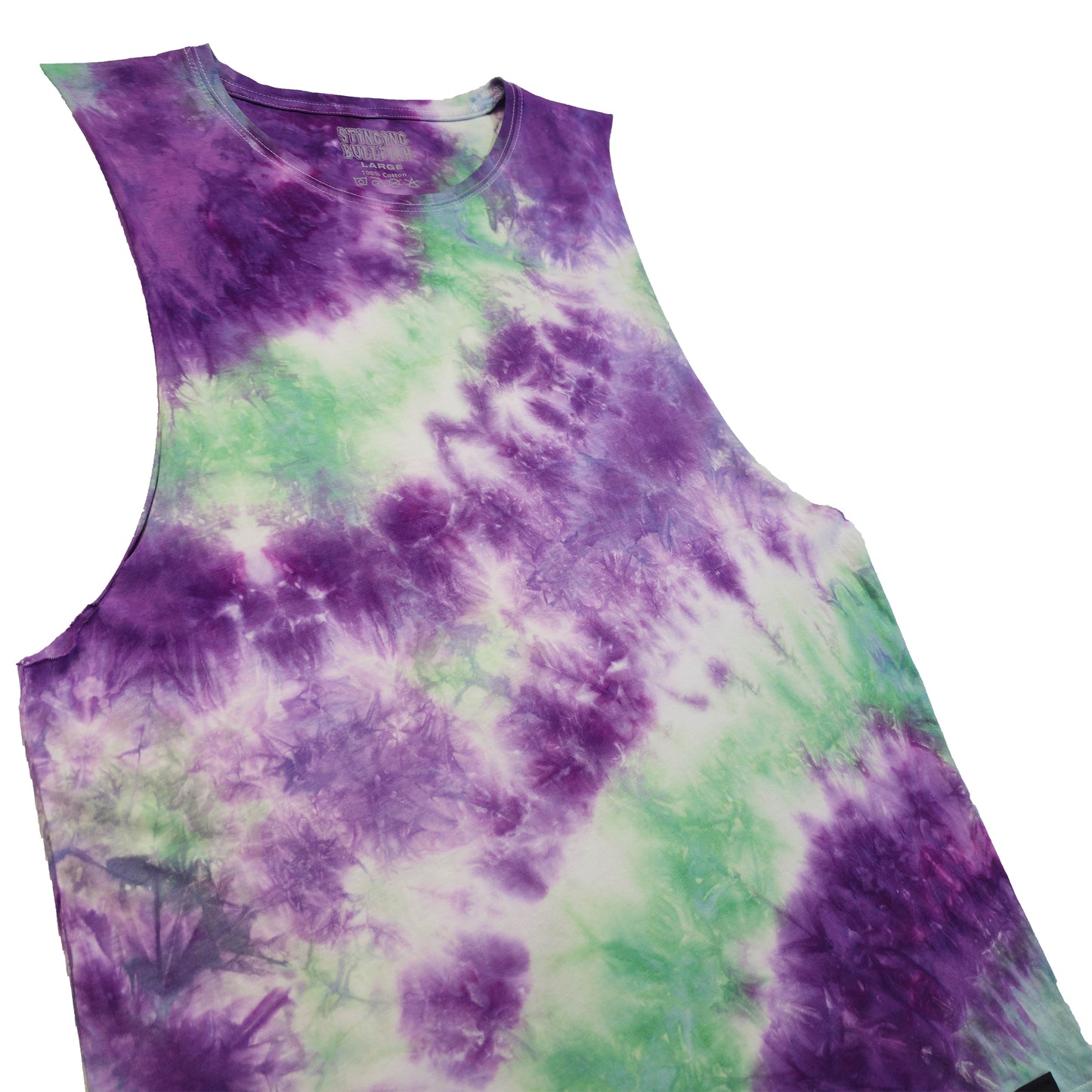 Seafoam & Pastel Purple Tie Dye Vest