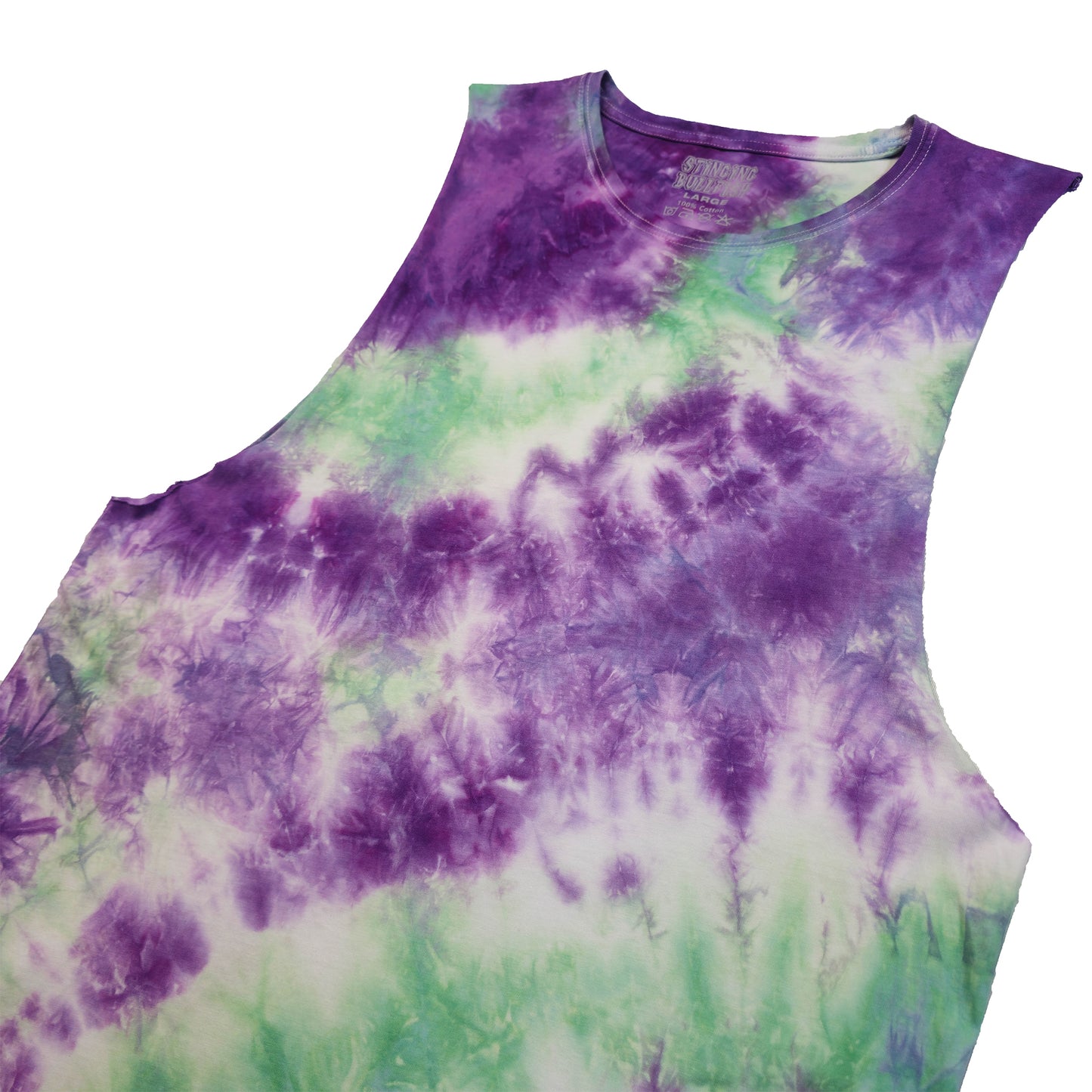 Seafoam & Pastel Purple Tie Dye Vest