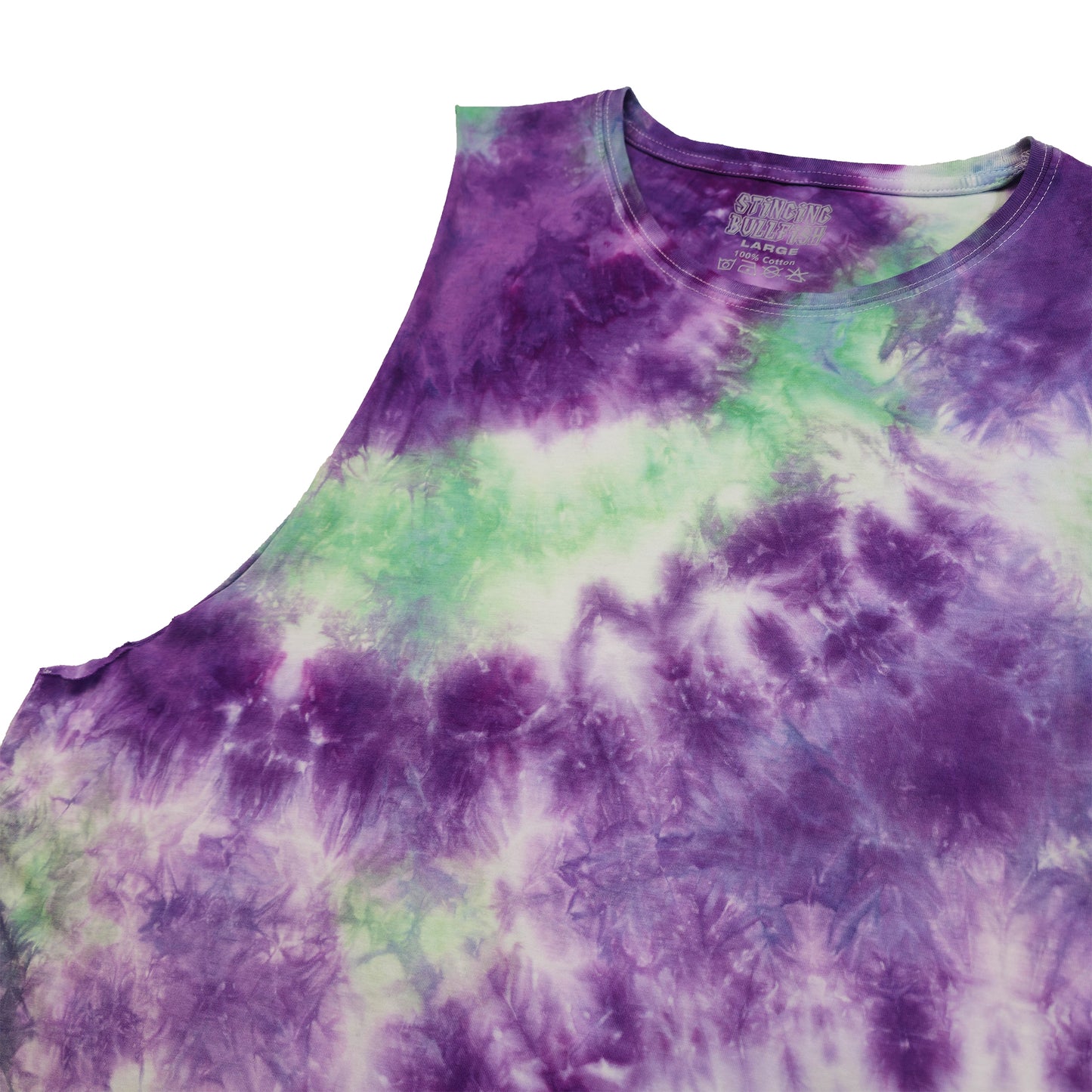 Seafoam & Pastel Purple Tie Dye Vest