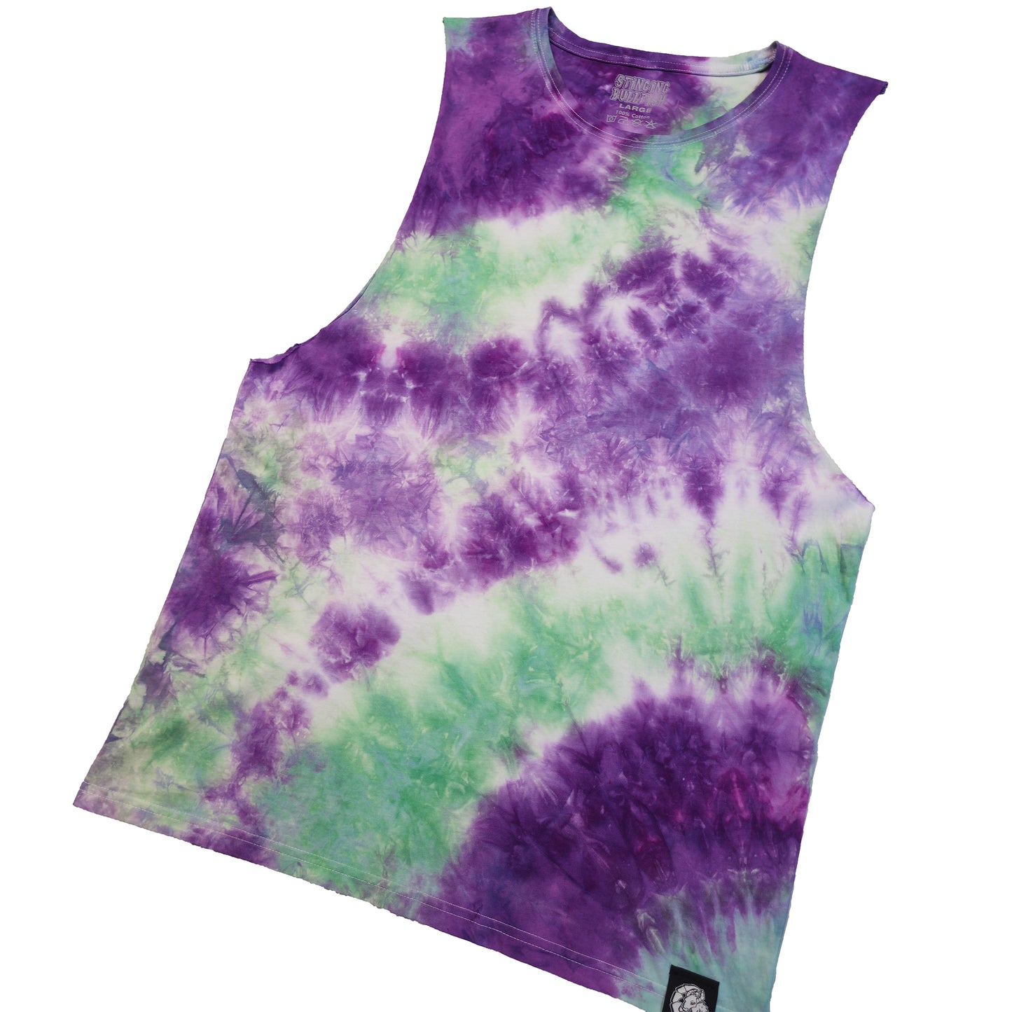 Seafoam & Pastel Purple Tie Dye Vest