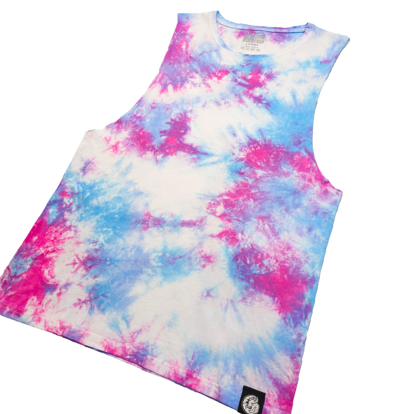 Pastel Pink and Blue Tie Dye Vest