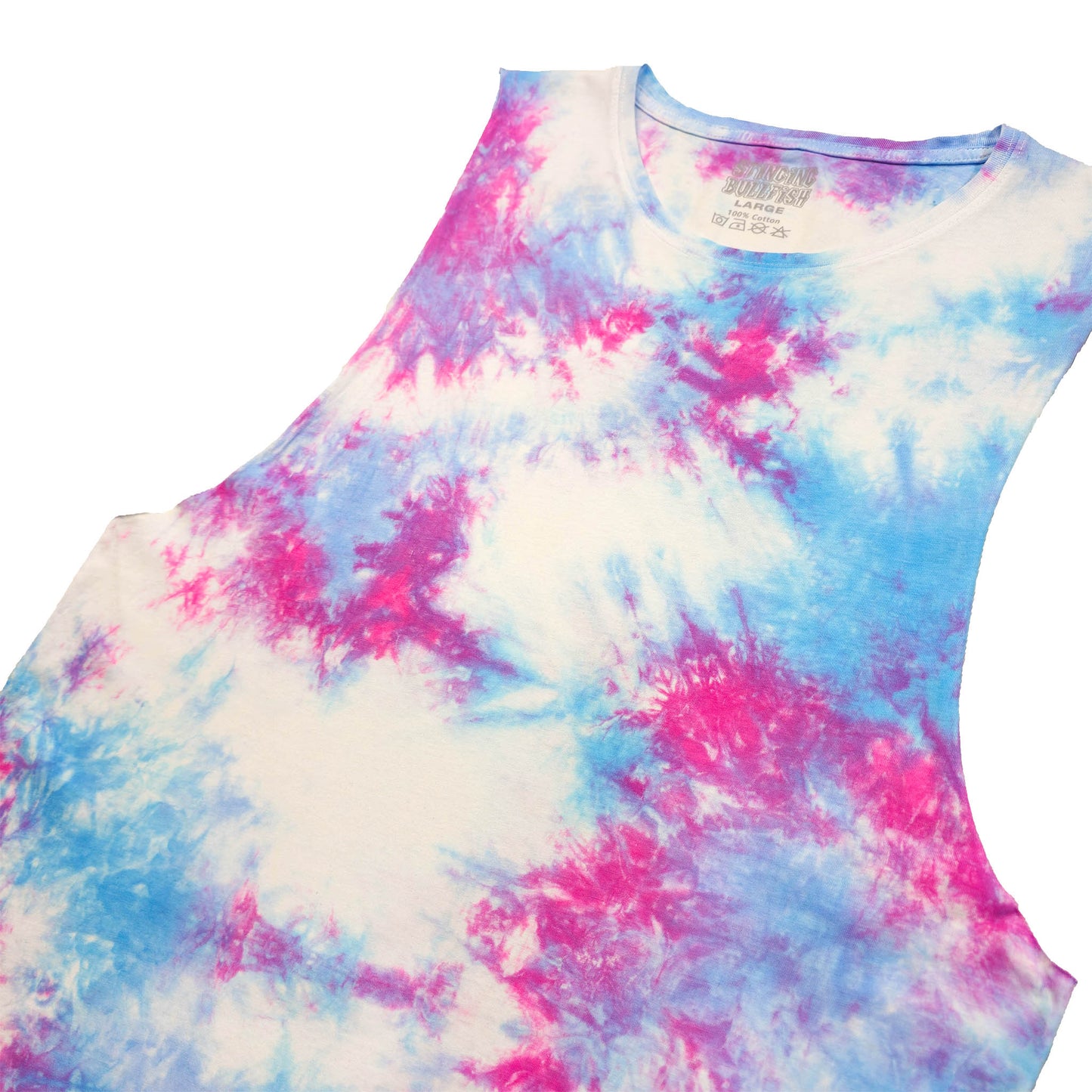 Pastel Pink and Blue Tie Dye Vest