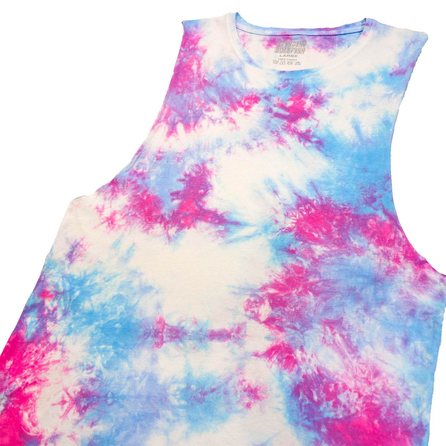 Pastel Pink and Blue Tie Dye Vest