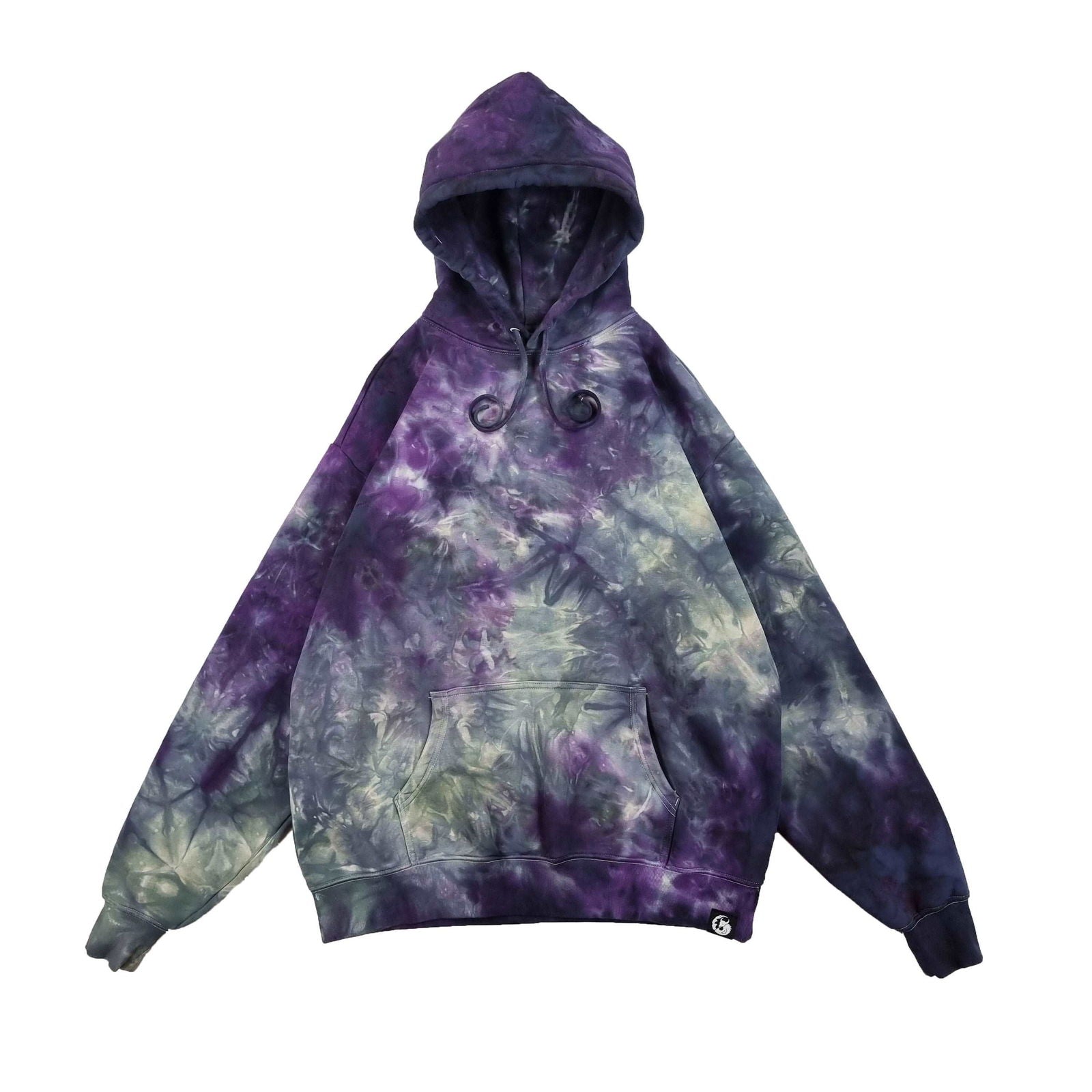 Purple and Grey Ombre Smoke Tie Dye Hoodie Ultra Heavyweight