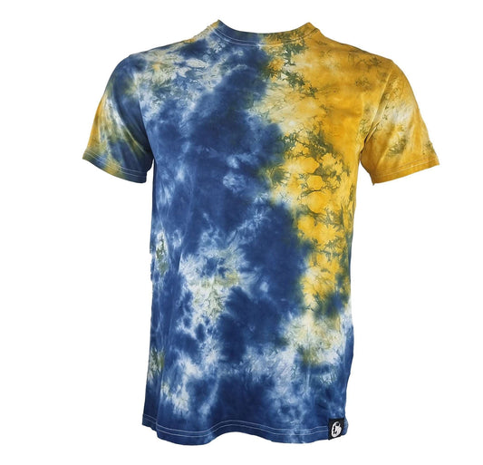 Blue/Marigold Split Tie Dye T-Shirt