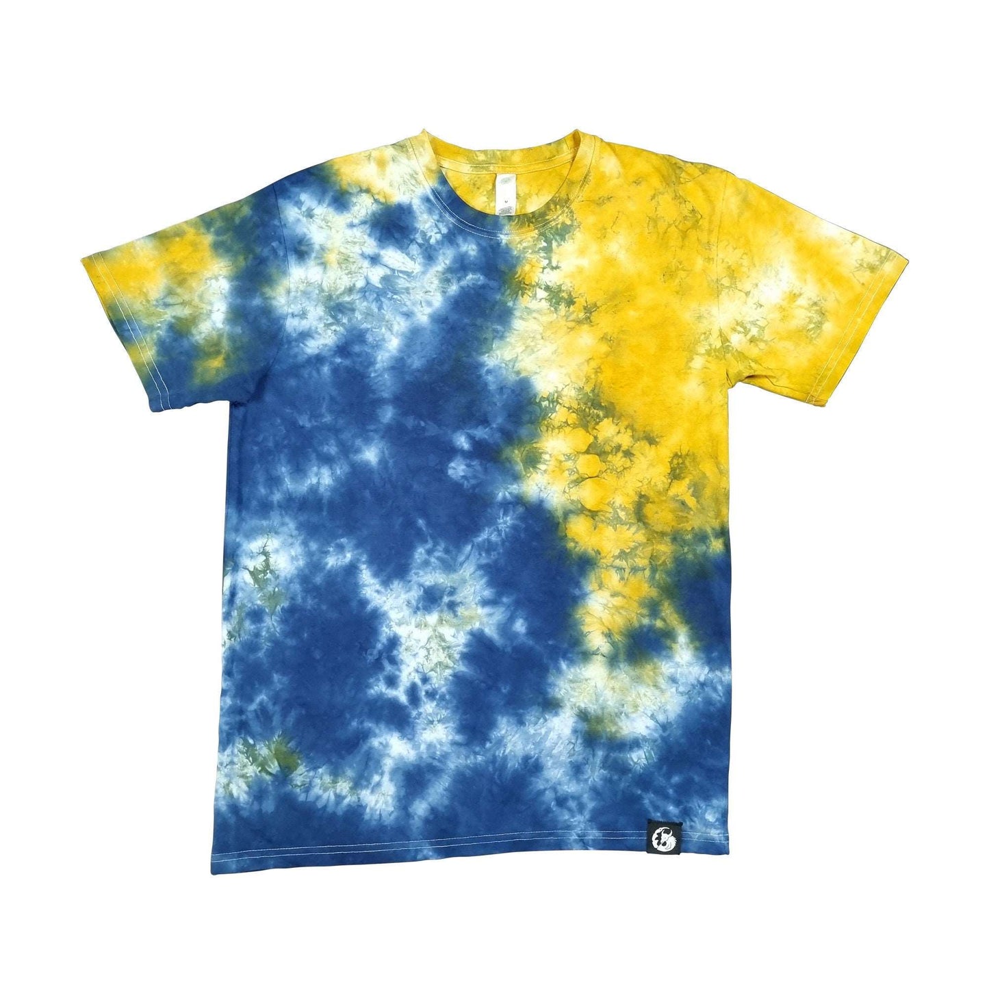 Blue/Marigold Split Tie Dye T-Shirt
