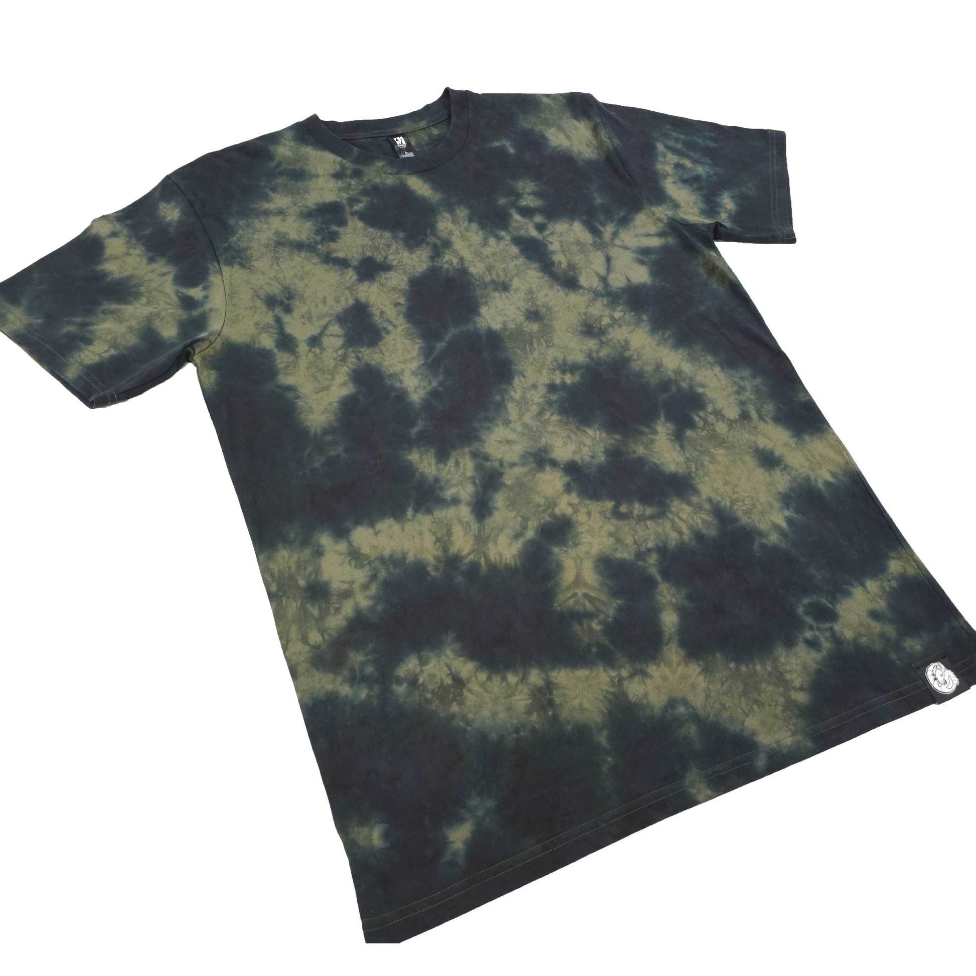 Army Green Camo Crunch Tie Dye T-Shirt