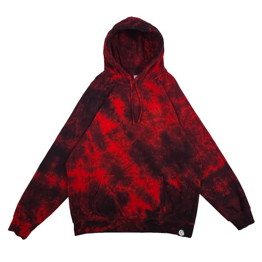 Deep Red Tie Dye Hoodie