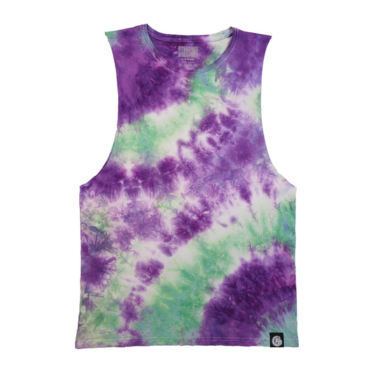 Seafoam & Pastel Purple Tie Dye Vest
