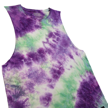 Seafoam & Pastel Purple Tie Dye Vest