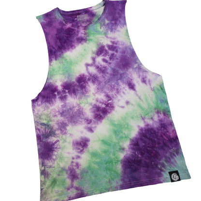 Seafoam & Pastel Purple Tie Dye Vest