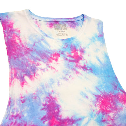 Pastel Pink and Blue Tie Dye Vest