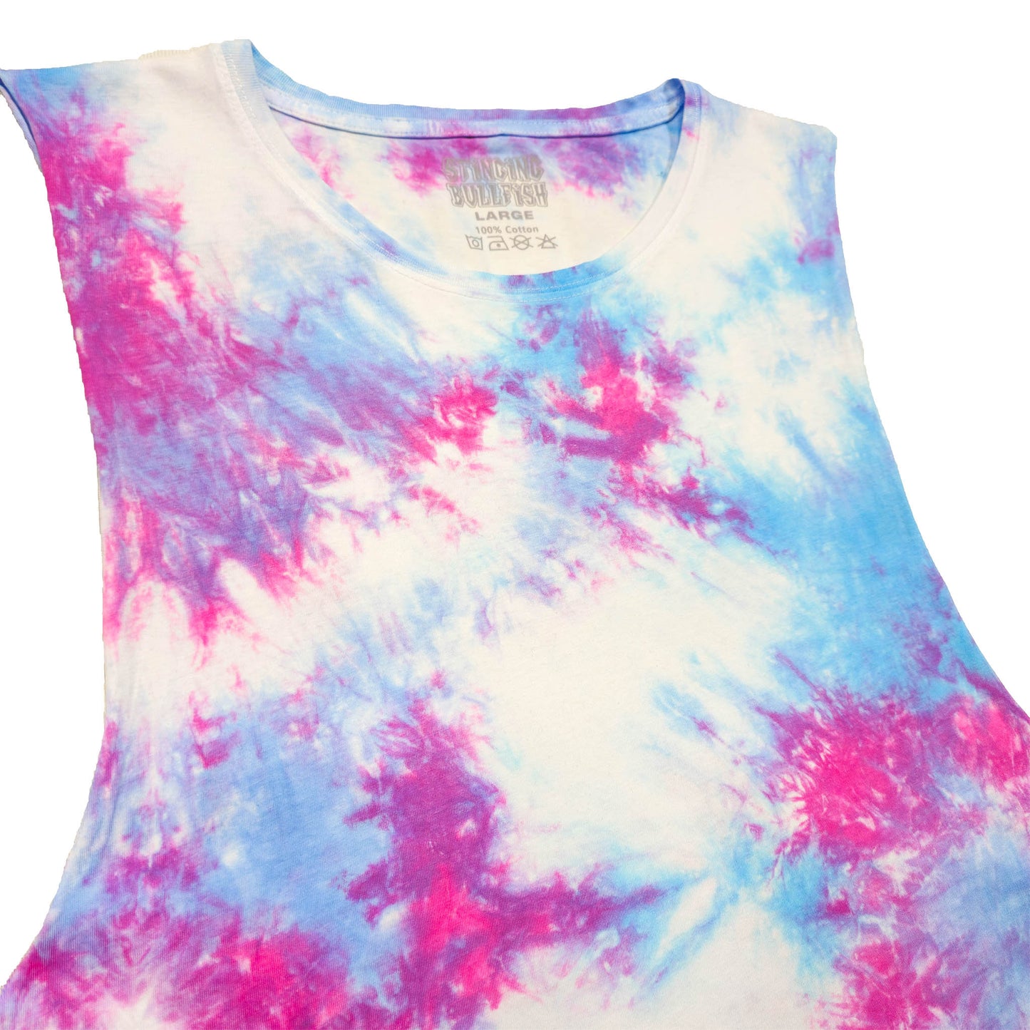 Pastel Pink and Blue Tie Dye Vest
