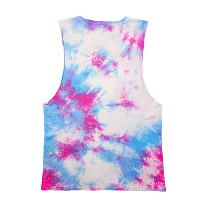 Pastel Pink and Blue Tie Dye Vest