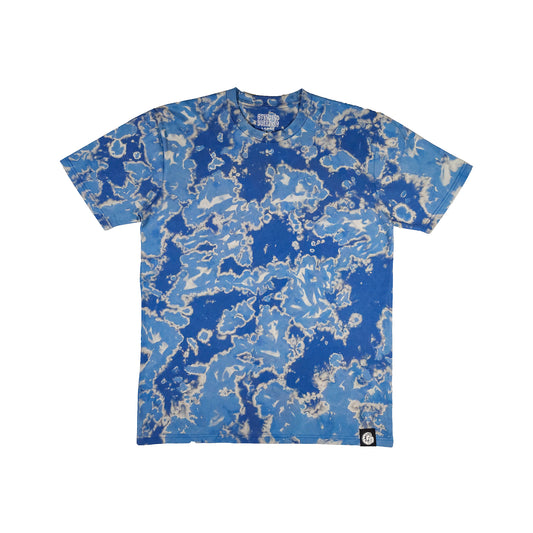 Ocean Blue Bleach Dye T Shirt