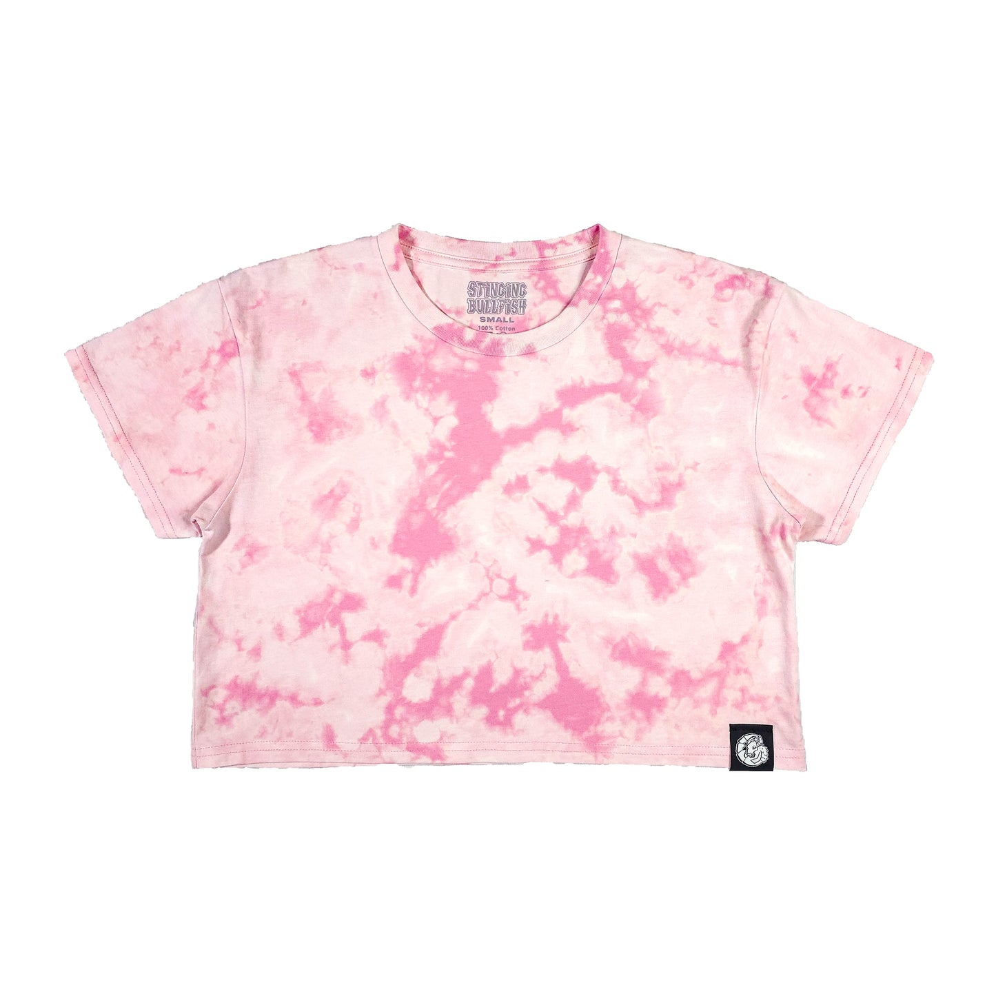 Baby Pink Bleach Dye Crop Top