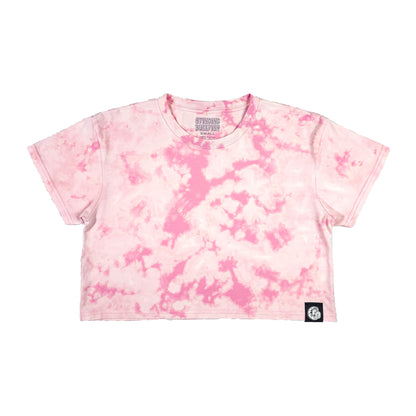 Baby Pink Bleach Dye Crop Top