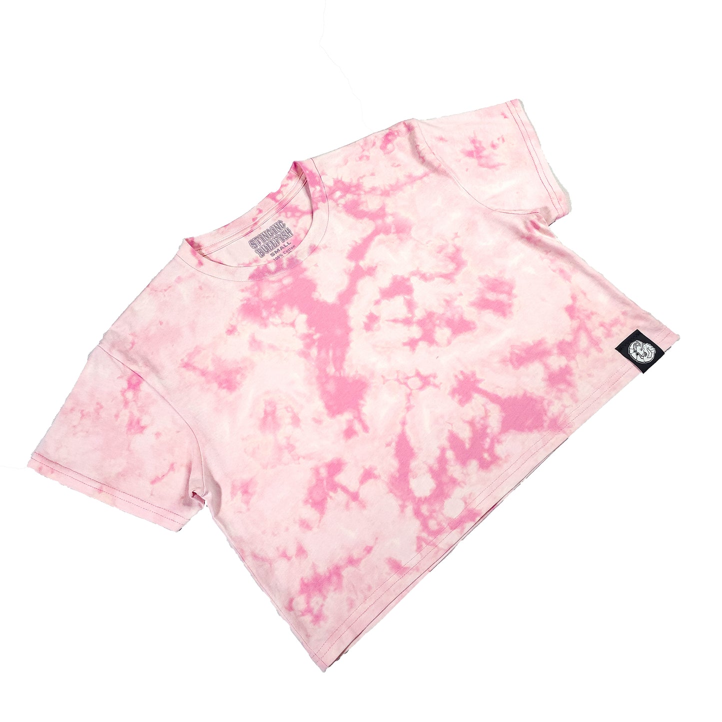Baby Pink Bleach Dye Crop Top