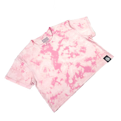 Baby Pink Bleach Dye Crop Top