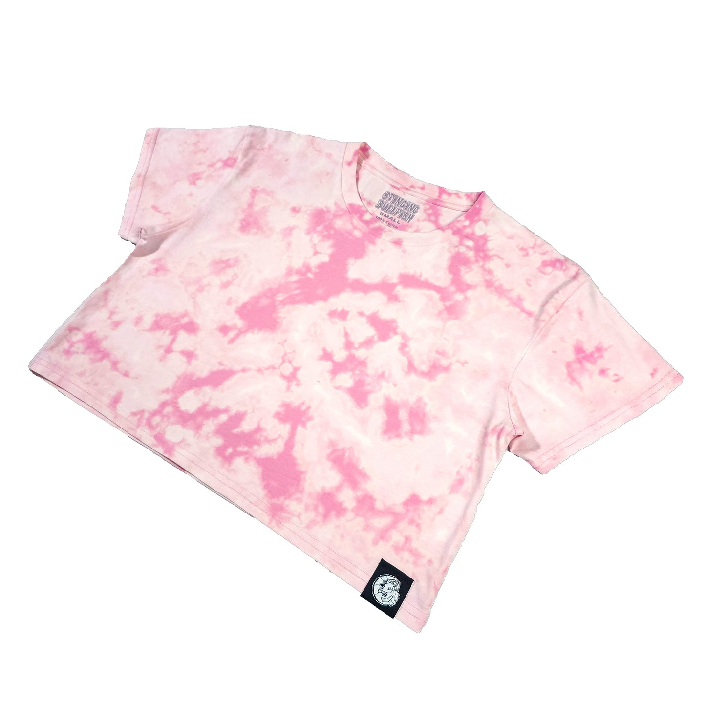 Baby Pink Bleach Dye Crop Top