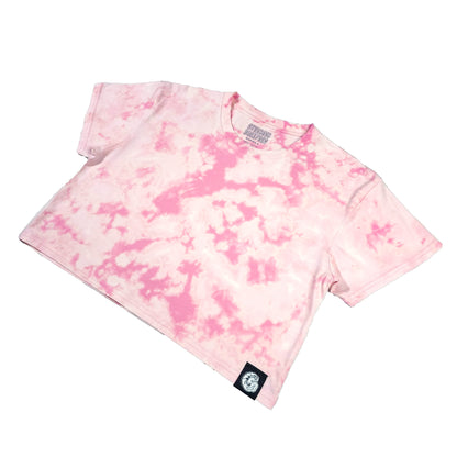 Baby Pink Bleach Dye Crop Top