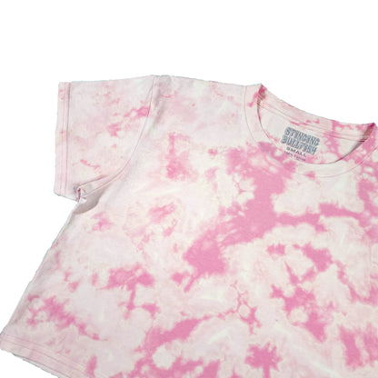 Baby Pink Bleach Dye Crop Top