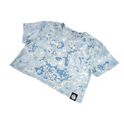 Blue Mist Bleach Dye Crop Top