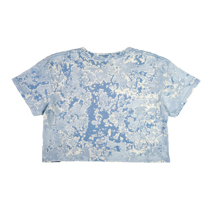 Blue Mist Bleach Dye Crop Top