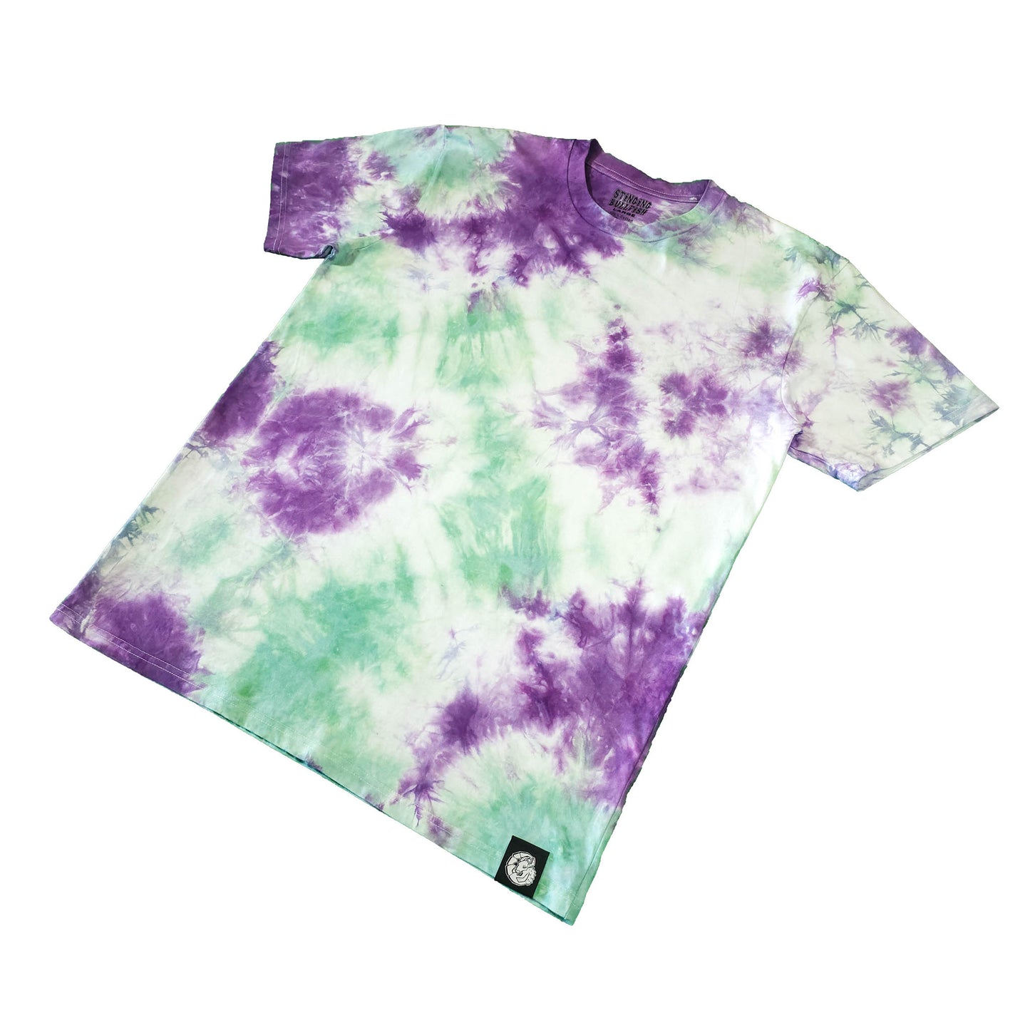 Seafoam and Purple Pastel Tie Dye T Shirt
