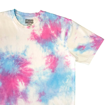 Pink and Blue Pastel Tie Dye T Shirt