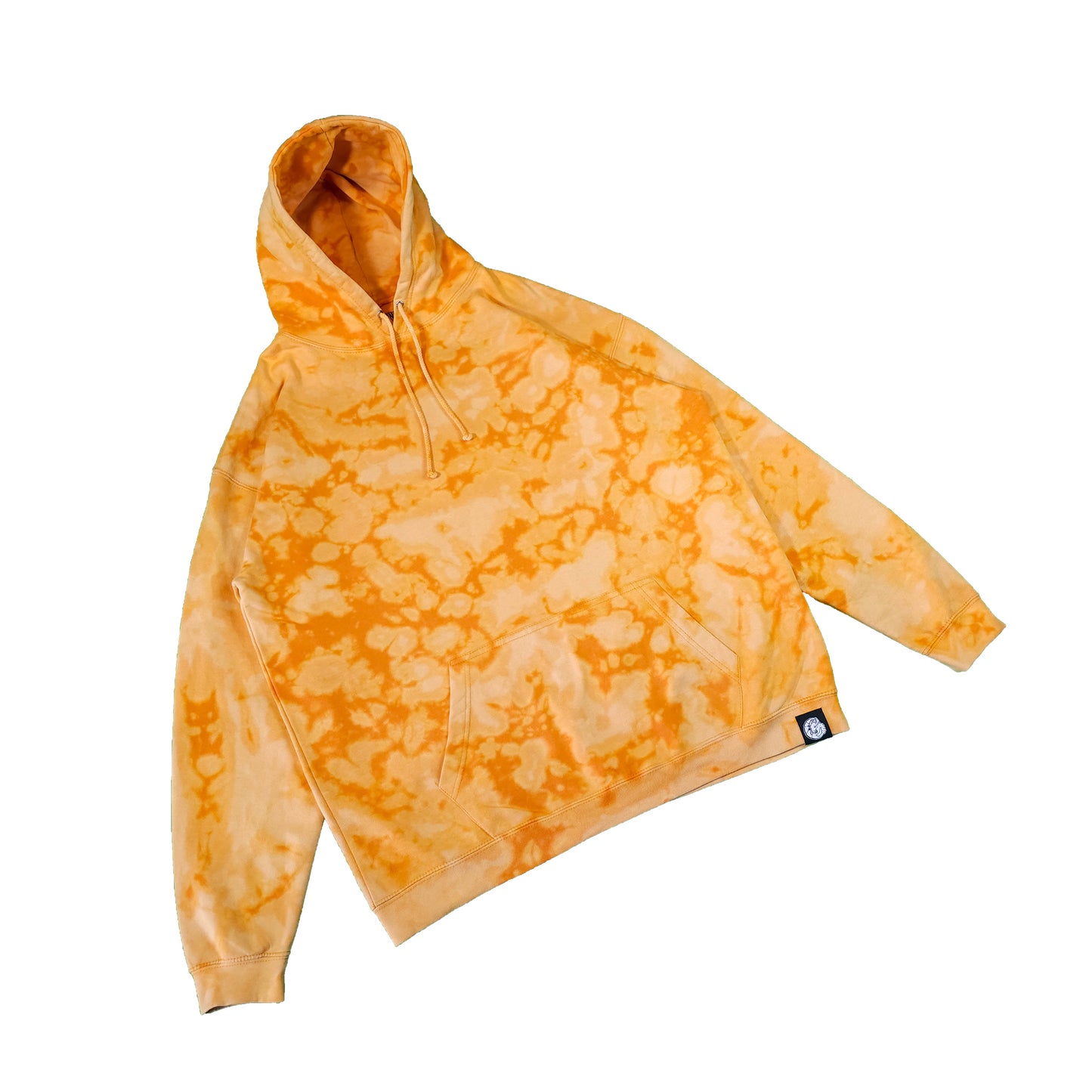 Lava Orange Bleach Dyed Hoodie