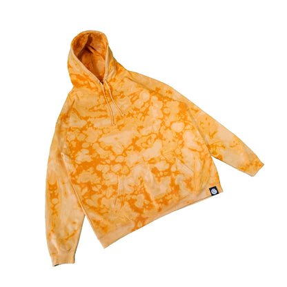 Lava Orange Bleach Dyed Hoodie