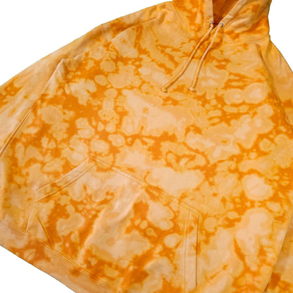 Lava Orange Bleach Dyed Hoodie