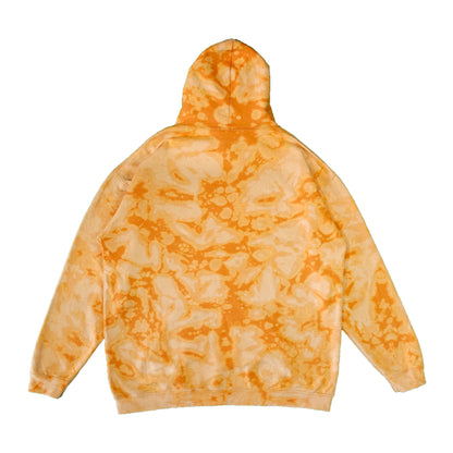 Lava Orange Bleach Dyed Hoodie