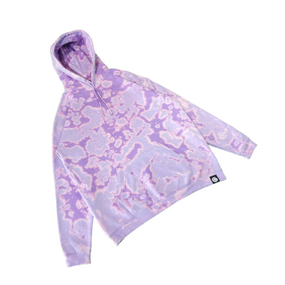 Lavender Purple Bleach Dyed Hoodie