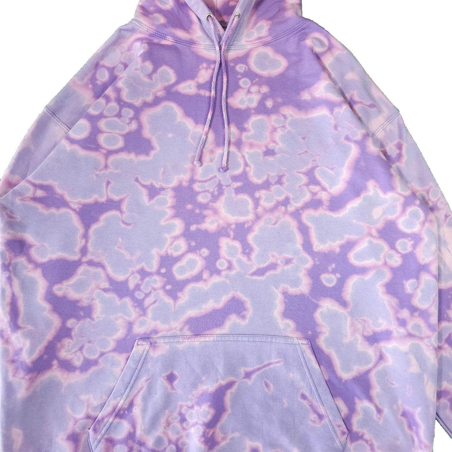Lavender Purple Bleach Dyed Hoodie