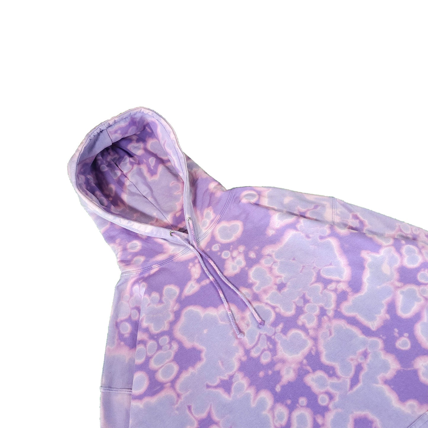Lavender Purple Bleach Dyed Hoodie