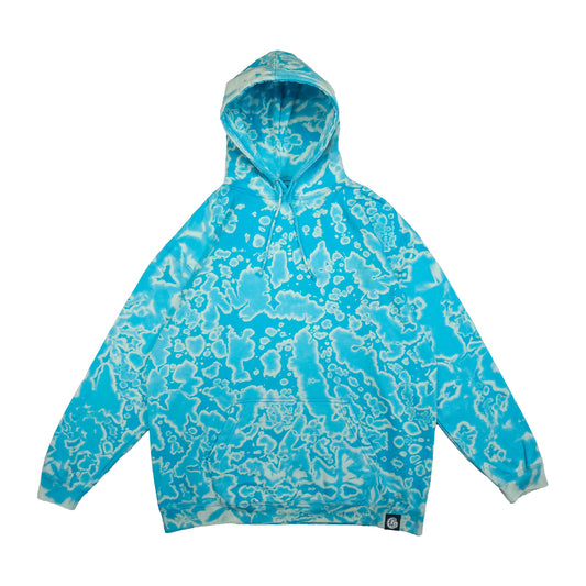 Surf Blue Bleach Dyed Hoodie