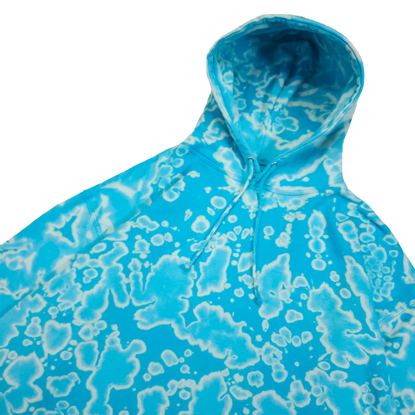 Surf Blue Bleach Dyed Hoodie