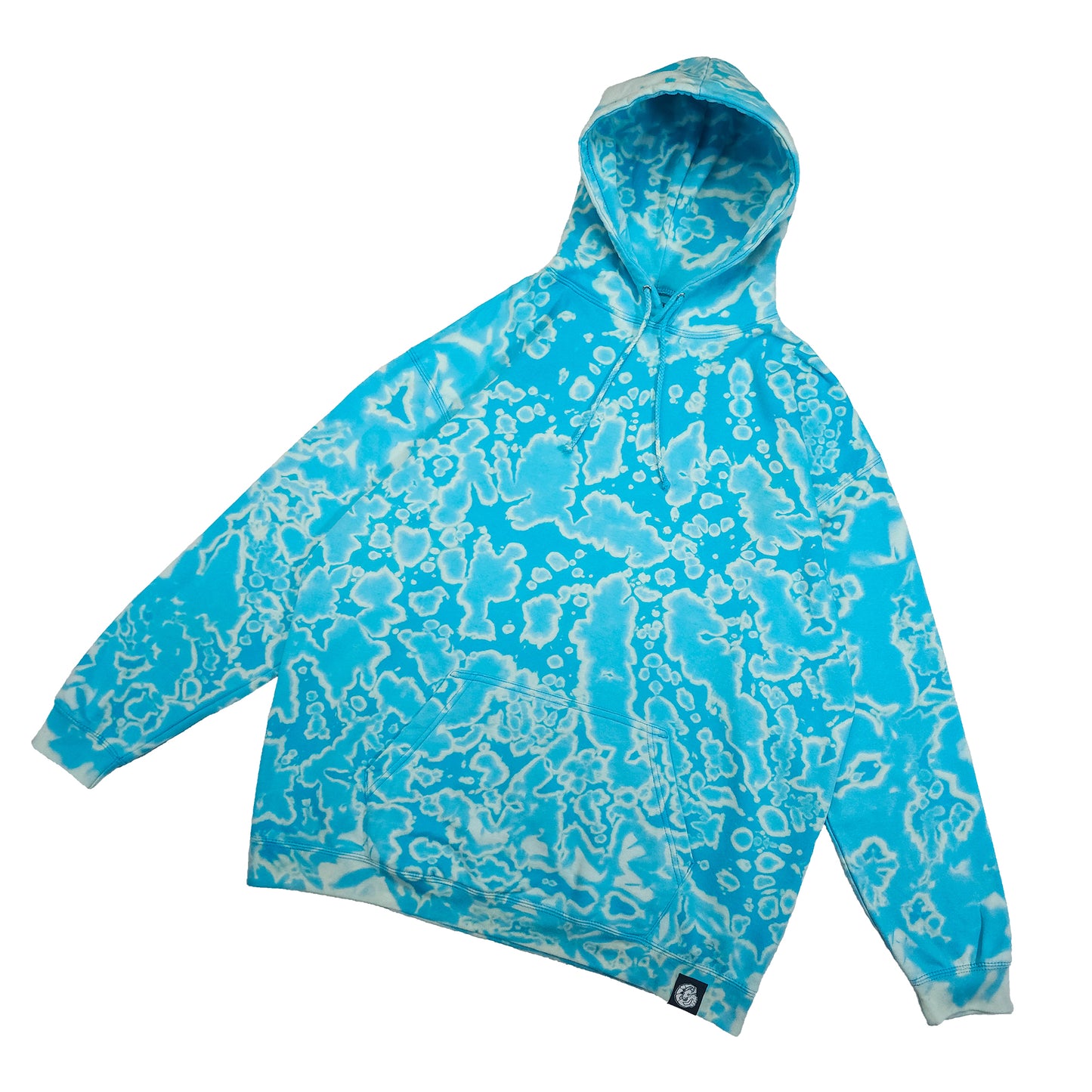 Surf Blue Bleach Dyed Hoodie