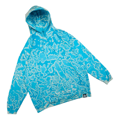 Surf Blue Bleach Dyed Hoodie