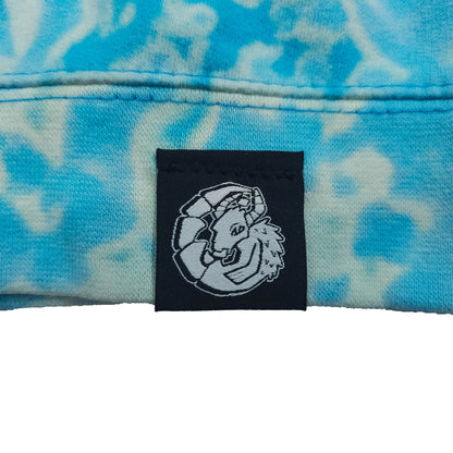 Surf Blue Bleach Dyed Hoodie