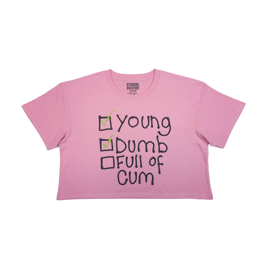 Young, Dumb, Full of Cum Graphic Crop Top