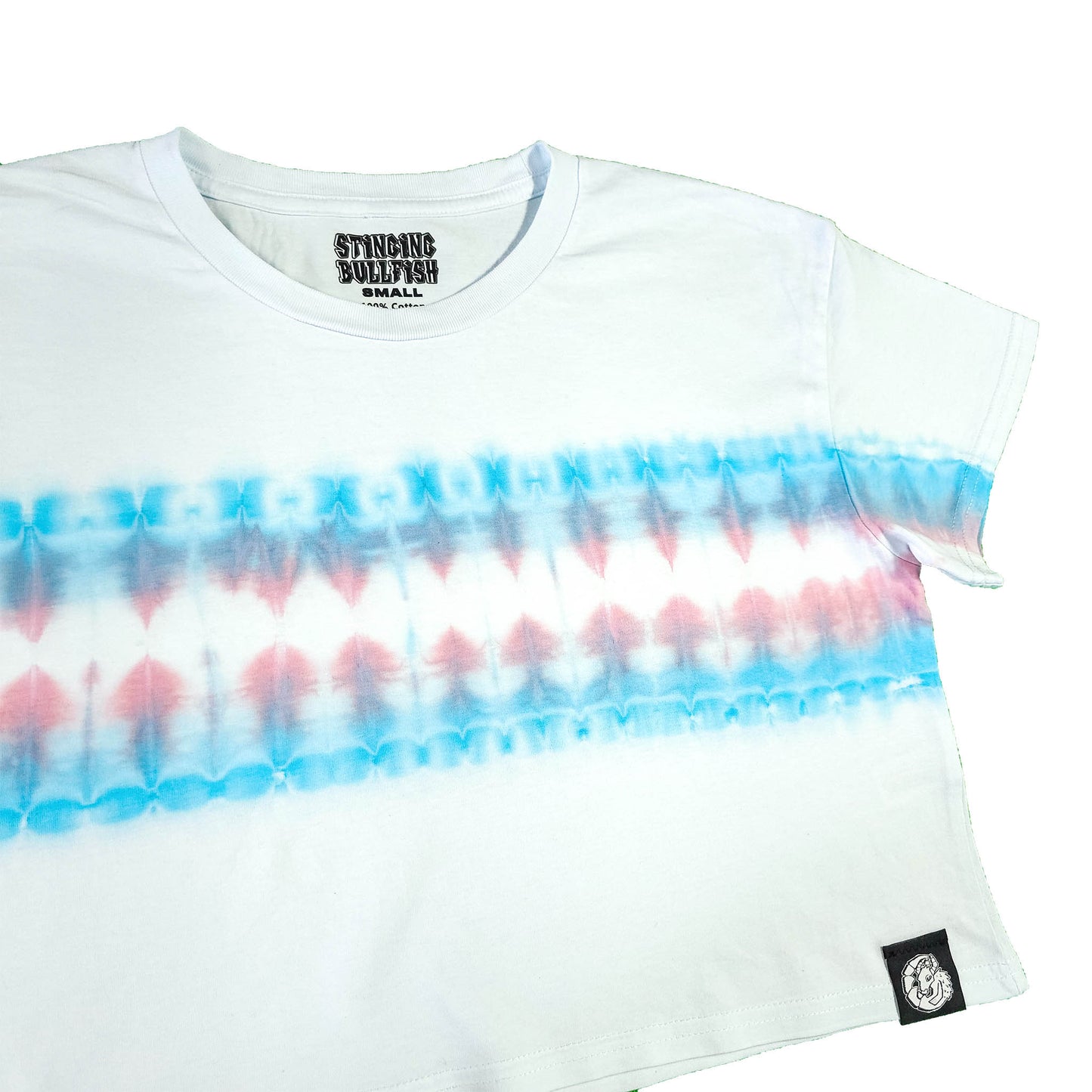 Trans Flag Tie Dye Crop Top