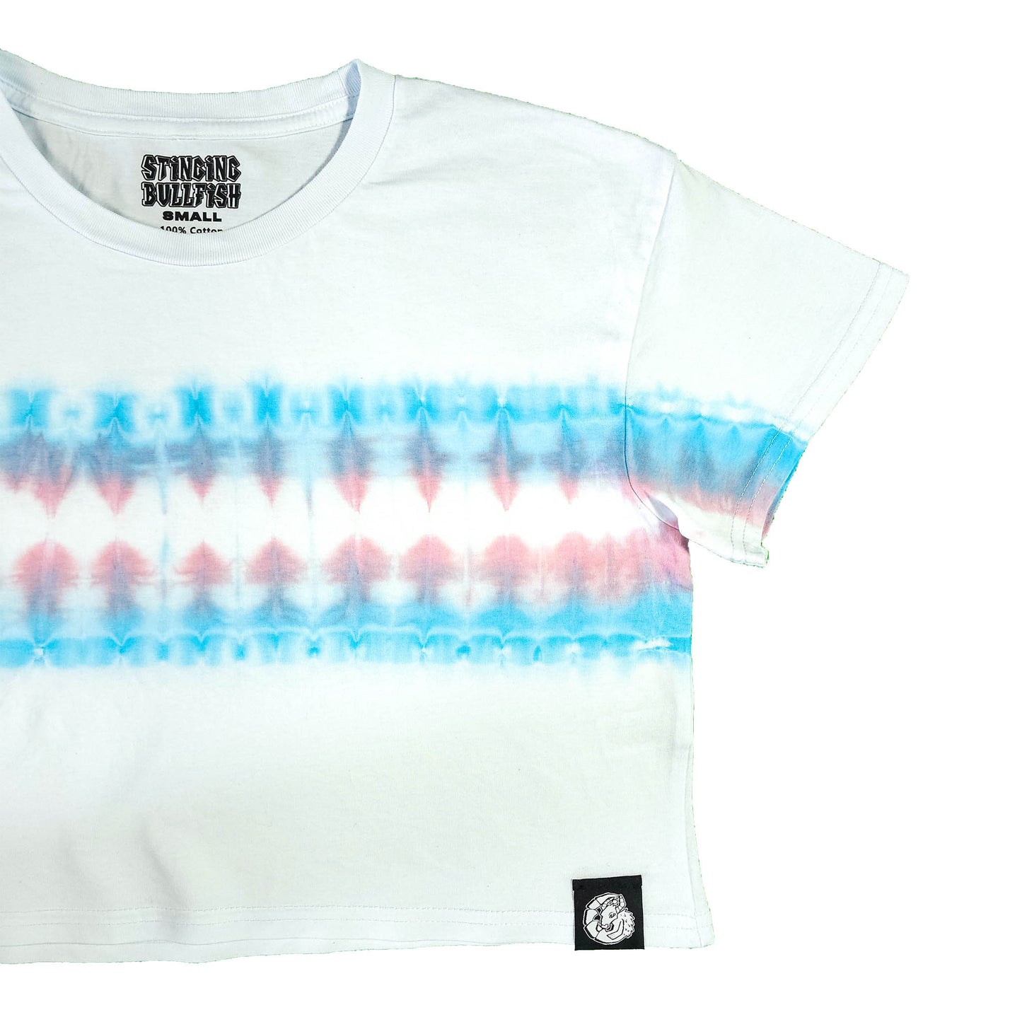 Trans Flag Tie Dye Crop Top