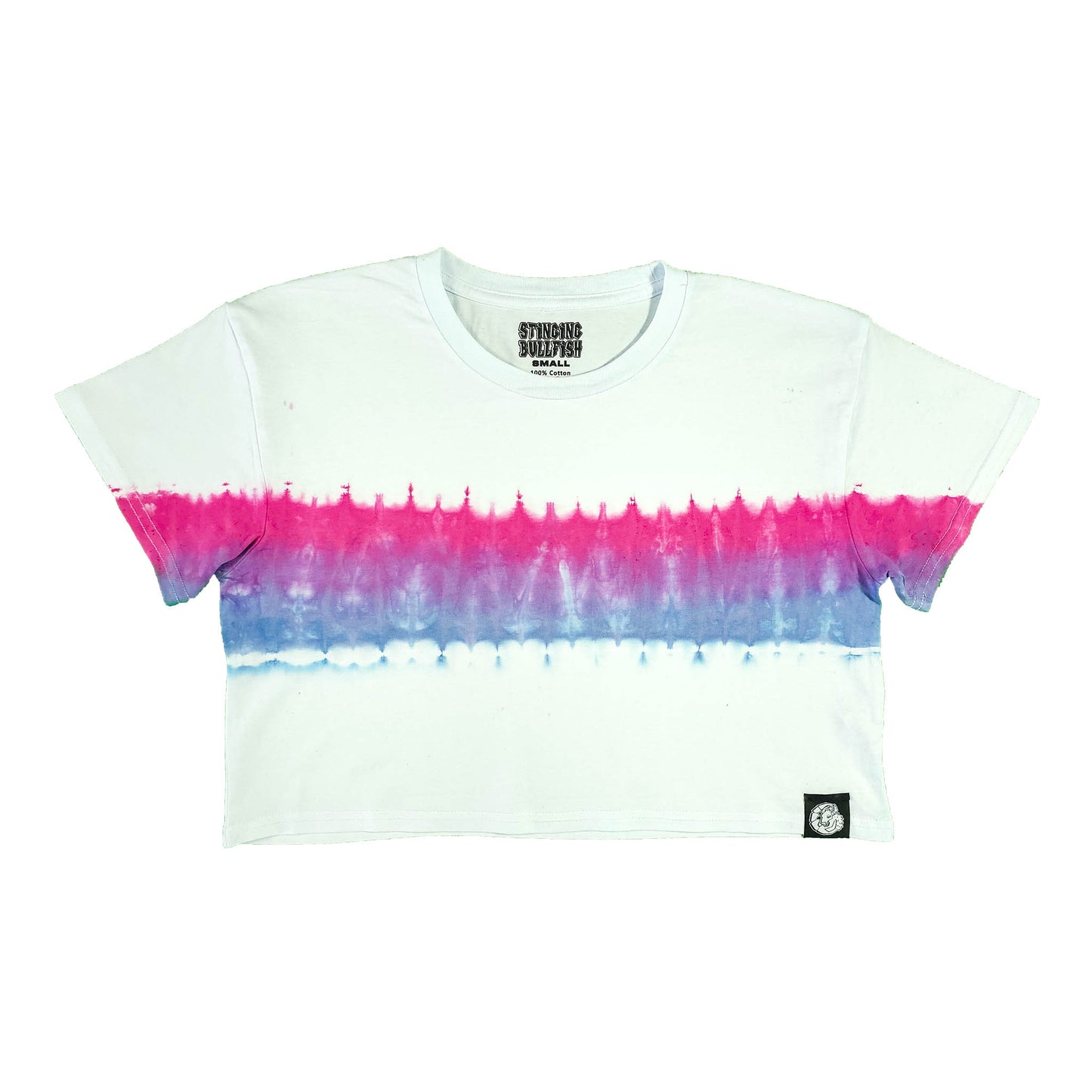 Bisexual Flag Tie Dye Crop Top