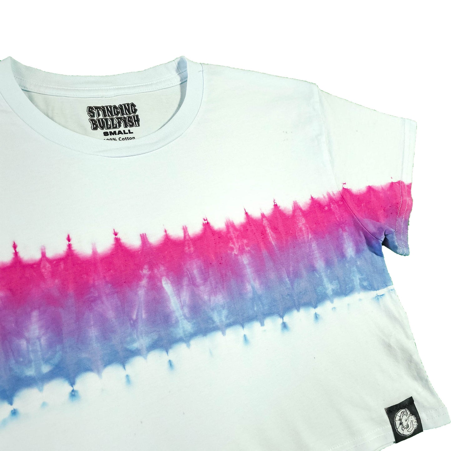 Bisexual Flag Tie Dye Crop Top